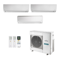 Ar-Condicionado Multi Split Inverter Fujitsu 35.000 (2x Evap HW 12.000 + 1x Evap HW 18.000) Quente/Frio 220V