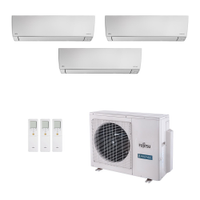 Ar-Condicionado Multi Split Inverter Fujitsu 23.000 (1x Evap HW 7.000 + 2x Evap HW 12.000) Quente/Frio 220V