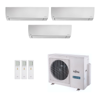 Ar-Condicionado Multi Split Inverter Fujitsu 18.000 (2x Evap HW 9.000 + 1x Evap HW 12.000) Quente/Frio 220V