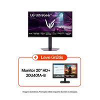 Monitor LG UltraGear 27G810A-B, Tela IPS 4K UHD 27", 1ms (GtG), Dual-Mode (180Hz 360Hz), NVIDIA G-SYNC, AMD FreeSync, DisplayHDR 400, DCI-P3 95% - 27G810A-B