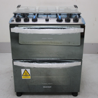 Fogão Brastemp 5 Bocas Duplo Forno Cor Inox Com Botões Removíveis E Exclusivo Aro Protetor - Bfd5ncrns2_Wotimo_Ce6646537 110V