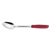 Colher Para Servir Tramontina Utilitá 33,6cm Em Aço Inox Vermelha