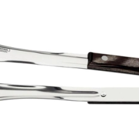 Pegador De Carne Tramontina Churrasco Aço Inox Com Cabo Polywood Castanho
