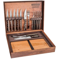 Jogo De Churrasco Tramontina Polywood Castanho 15 Peças