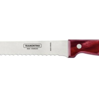 Faca Para Pão Tramontina Polywood Vermelho 7"