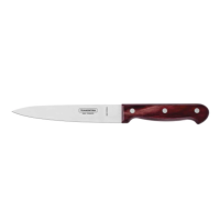Faca Utility Tramontina Polywood 6" Aço Inox Vermelho