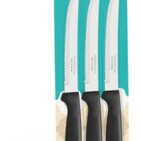 Facas Para Churrasco Tramontina Ipanema 3 Peças Preto