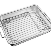 Assadeira Com Grelha Tramontina Service 39 X 33cm Em Aço Inox