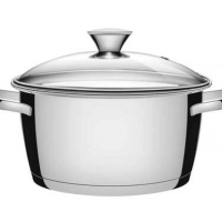 Caçarola Allegra 24cm Funda Tramontina Com Tampa De Vidro Aço Inox