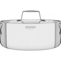 Caçarola Rasa Tramontina Grano 24cm Em Inox Com Corpo Triplo