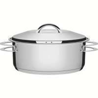 Caçarola Rasa Tramontina Solar 20cm Em Aço Inox