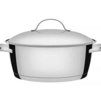 Caçarola Rasa 24cm Tramontina Allegra Aço Inox
