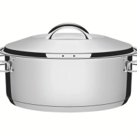 Caçarola Rasa Tramontina Solar 24cm Em Aço Inox