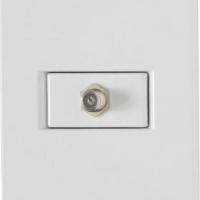 Conjunto 4x2 1 Tomada TV/SAT Coaxial Tramontina Liz Branco