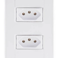 Conjunto 4x2 2 Tomadas 2P+T 10 A 250 V Tramontina Tablet Branco