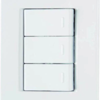 Conjunto 4x2 3 Interruptores Paralelos Tramontina Liz 10 A 250 V Branco