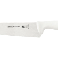 Faca Para Carne 8" Tramontina Profissional Com Lâmina Em Aço Inox E Cabo Em Polipropileno Branco
