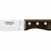 Faca De Churrasco Jumbo Tramontina 5" Cabo Polywood Castanho