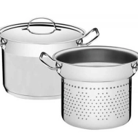 Jogo Cozi-Pasta Tramontina Professional Em Aço Inox 20cm 2 Peças