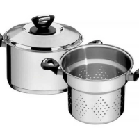 Jogo Cozi-Pasta Tramontina Solar Baquelite Em Inox 2 Peças 20cm