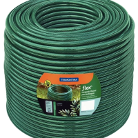 Mangueira Flex 3/4" Tramontina Em PVC Verde 3 Camadas 50m