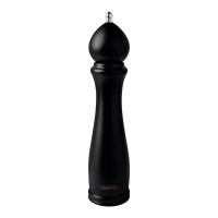 Moedor De Pimenta E Sal Tramontina Churrasco Black Em Cerâmica Com Recipiente De Madeira 10"