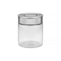 Pote De Vidro Tramontina Purezza Com Tampa De Aço Inox 10cm 0,7 Litros