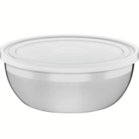 Pote Tramontina Freezinox Redondo Em Inox Com Tampa Plástica 2,2 Litros