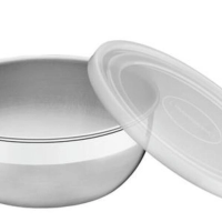 Pote Redondo Tramontina Freezinox Em Inox Com Tampa Plástica 0,3 Litros