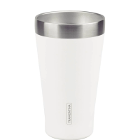 Copo Térmico Branco Em Aço Inox Tramontina Exata Sem Tampa 550ml