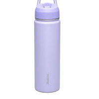 Garrafa Térmica Tramontina Aço Revestido Lilás Com Canudo 650ml