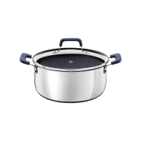 Caçarola Tramontina Romagna Aço Inox E Alumínio 20cm Com Revestimento Cerâmico Black Stone