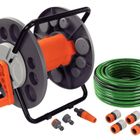 Conjunto Para Irrigação Tramontina Com Enrolador De Mangueira 9 Peças