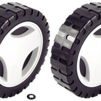 Par De Rodas Plásticas Grandes E Calotas Para Cortador De Grama Tramontina CE35P Ø 170mm