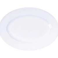 Travessa Oval Tramontina Maria Augusta Em Porcelana Branca 40x29cm