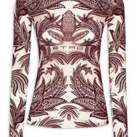 Blusa Feminina Estampada - Vinho