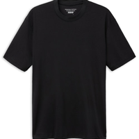 Camiseta De Manga Curta Em Algodão Premium Superlight - Preto
