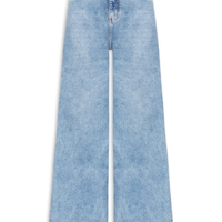Calça Feminina Wide Leg Jeans - Azul