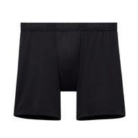 Cueca Boxer Comprida Em Microfibra - Preto