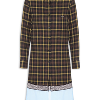Camisa Feminina Multi Layer Shirt Dress - Marrom