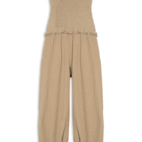 Macacão Feminino Cotton Road Bege
