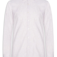 Camisa Masculina Social Slim Fit Blend Linho - Bege