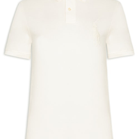 Polo Masculina Custom Slim Fit Big Pony - Off White
