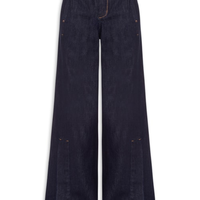 Calça Jeans Feminina Fendas - Azul