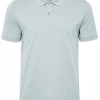 Polo Masculina Interlock em Algodão Pima - Cinza