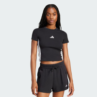 Camiseta Baby Look Essentials Três Listras Slim Mulher adidas