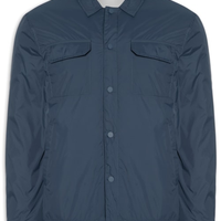 Jaqueta Masculina Puffer Com Bolso - Azul