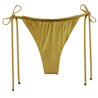 Calcinha De Biquíni Fio Dental Shiny Satin - Verde