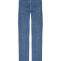 Calça Jeans Feminina De Cintura Alta Com Caimento Reto - Azul