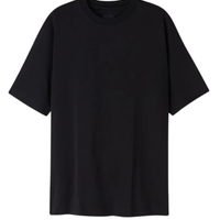 Camiseta Oversized Em Algodão Interlock - Preto